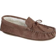 Green Slippers Mokkers OLIVER Mens Moccasin Slippers Dark Camel: