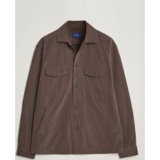 Eton Twill Moleskin Overshirt Dark Beige