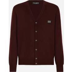 Dolce & Gabbana Vrouw Vesten Dolce & Gabbana Cashmere And Wool Cardigan Burgundy Wool