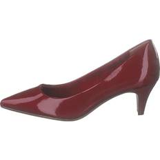 Dame Pumps Tamaris 1-1-22495-25 Cherry Patent, Female, Sko, Højhælede, hæle, Rød