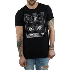 Cars Lightning McQueen Blueprint Cotton T-Shirt Black