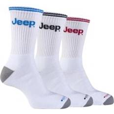 Jeep Pairs Mens Cotton Thick Cushioned Terry Sport Socks With Retro Stripe