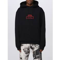 MSGM Black Embroidered Hoodie BLACK