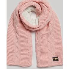 Mujer - Rosa Guantes Superdry Cable Rosa Claro Blanco Mujer - Pink/White