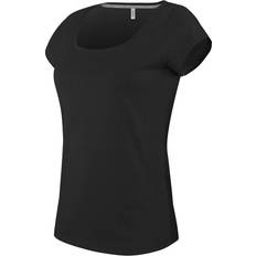 Boat Neck Short Sleeve T-Shirt Black