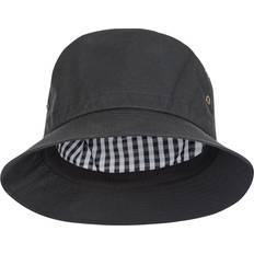 Trespass Caps Trespass Adults Bucket Hat Black Inner Check Detail Waxy Black