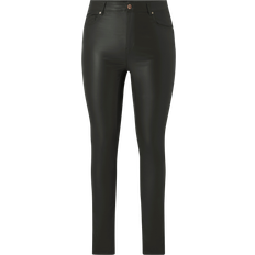 Skinnimitation Jeans Only Carmakoma Jeans carAnne Mid Waist Coated Dnm Svart W52/L32