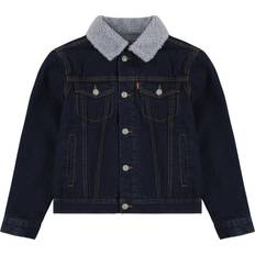 Baumwolle Jacken Levi's Teen Boys Blue Fleece Lined Denim Jacket Blue year