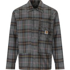 Carhartt WIP Skjorter Carhartt WIP Ternet Flannel Skjorte Med Lommer - Grå