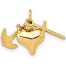 Macy's Charms & Pendants Macy's 14k Gold Charm, Faith, Hope and Charity Charm No Color