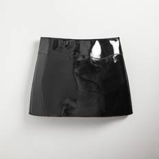 Coach Skirts Coach Wavy Mini Skirt In Crinkle Patent LeatherÂ Black