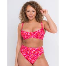 Nylon Bikini Tops Curvy Kate Retro Balcony Bikini Print Mix