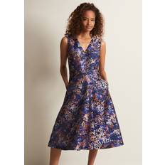 Phase Eight Dresses Phase Eight Adonia Abstract Jacquard Dress, Blue/Multi