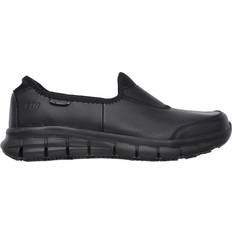 Skechers Women's Occupational Womens/Ladies Sure Track Slip On Work Shoes Black