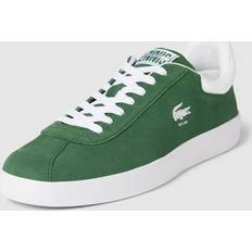 Lacoste Dark Green White Baseshot Suede Trainers