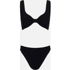 Hunza G Bonnie Seersucker Bikini Black