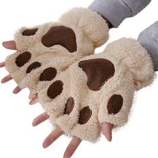 Beige - Women Gloves Yousnh YOUSNH Women Winter Wrist Arm Warmer Knitted Keyboard Long Fingerless Gloves Mitten Womens Gloves Beige