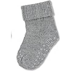 Sterntaler Woll-ABS-Krabbelsocken grau