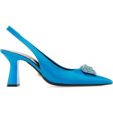 Turquoise Heels & Pumps Versace Turquoise Satin Pumps