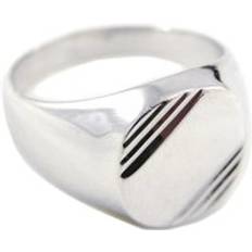 Men - Silver Plated Rings Les Tresors De Lily Men's silver signet ring Grey