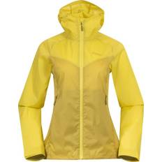 Bergans Women's Microlight Jacket spring 2022 XS, Light Olive Green/Pineapple