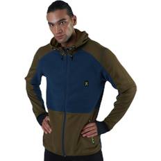 Bula Oberbekleidung Bula Fleece Zip Hood Blue/Green, Male, Tøj, jakker, Blå/Grøn