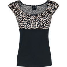 Pussy Deluxe Leo Evie Damen T-Shirt schwarz/allover Mehrfarbig