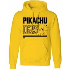 Gule Gensere Pokémon Pikachu Line Art Hoodie Yellow