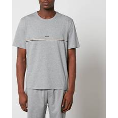 Elastane/Lycra/Spandex - Men Sleepwear BOSS Unique Logo T-Shirt Grey