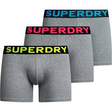 Briefs - Grau Unterhosen Superdry Herren Boxershorts aus Bio-Baumwolle im 3er-Pack Grau Größe: Grau