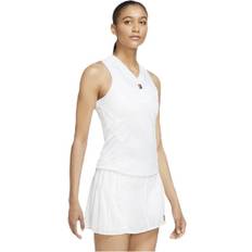 Nike Dame Kjoler Nike Court Slam Tank White, Female, Tøj, nederdele og kjoler, Tennis, Hvid