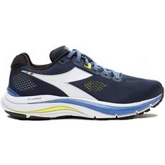 Diadora Men Running Shoes Diadora Men's Mythos Blushield Vortice Black Iris/White/Neon Yellow