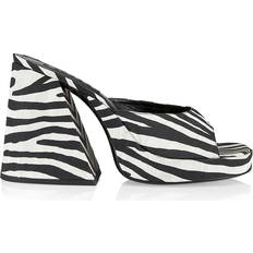 Simon Miller Black & White Slice Heeled Sandals Zebra Trip IT