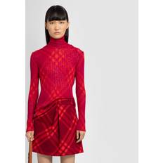 Checkered - Wool Jumpers Saint Laurent Jumper BURBERRY Woman colour Red Red