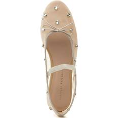 Loeffler Randall Leonie Embellished Ballet Flats - Cream