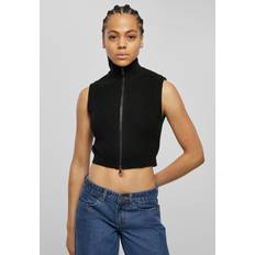 Acrylique Gilets Urban Classics Short Knit Black - Haut - Noir