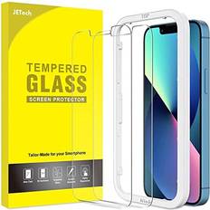Apple iPhone 13 Screen Protectors JeTech Screen Protector Compatible with iPhone 13/13 Pro 6.1-Inch, Tempered Glass Film with Easy-Installation Tool, 2-Pack