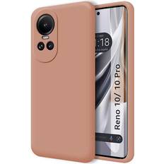 TuMundoSmartphone Ultra mjukt flytande silikonfodral för OPPO Reno 10 5G 10 Pro 5G Rosa