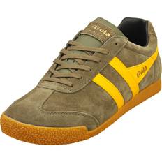 Gola Shoes Gola Harrier Mens Classic Trainers in Khaki Sun Green