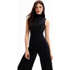 Desigual Damen Jumpsuits & Overalls Desigual Culotte-Jumpsuit Steppnähte BLACK BLACK, L