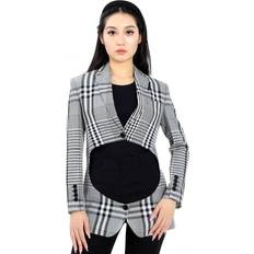 Burberry Women Blazers Burberry Ladies Check Single-breasted Technical Blazer, Brand US 2