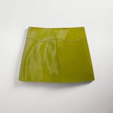 Coach Skirts Coach Outlet Wavy Mini Skirt In Crinkle Patent LeatherÂ Green