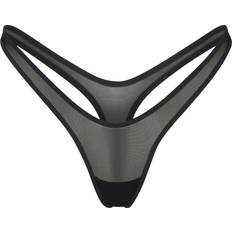 Black - Skiing Knickers SKIMS Micro Dipped Thong Black Ultra Fine Mesh