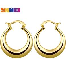 Skmei Fashion Gold Round Earrings Jewelry For Women Lady Fashion Charm Gifts