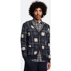 Lyle & Scott Trøjer Lyle & Scott And Grid Cardigan Mørkeblå
