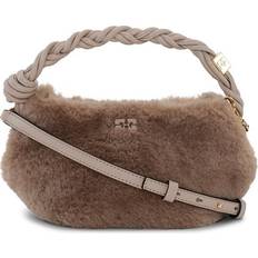 Ganni Bou Bag Mini Fur Kroppsväska Oyster Gray Onesize