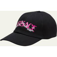 Versace Headgear Versace Logo Barocco Baseball Cap BLACK FUCSHIA 57cm 7 1/8 US