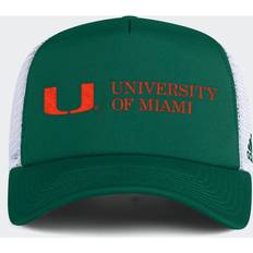 adidas Men's Green, White Miami Hurricanes Foam Trucker Snapback Hat Green, White Green/White