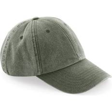 Denim - Unisex Accessories Beechfield Low Profile Vintage Denim-Look Cap Olive One