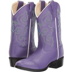 Girls - White Boots Old West Kids Boots Girls Pearlized Purple Toddler/Little Kid Boots